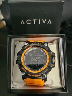 NIB Activa Strike X Invicta Men's Digital Watch Orange ACW8020-005